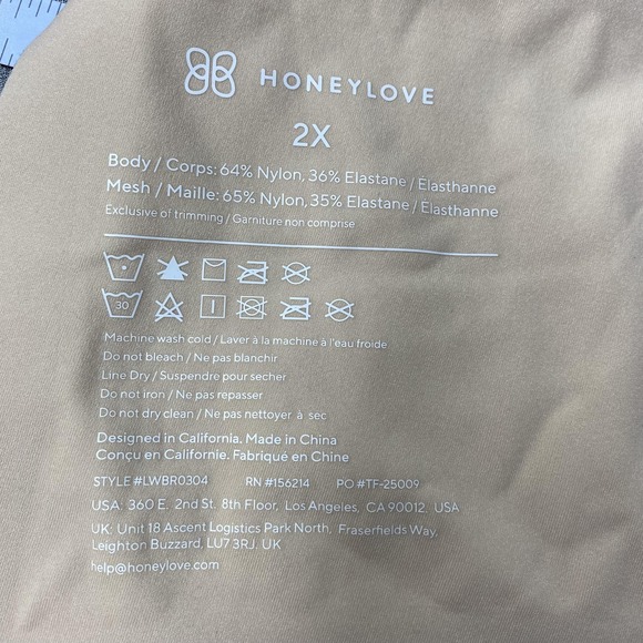 Honeylove Bra Womens 2X Nude Crossover Wireless Shaping Full Coverage Smooth - Picture 9 of 11